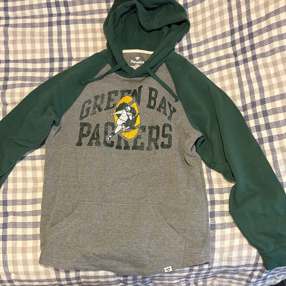 Fanatics Green and Gray Packers Hoodie